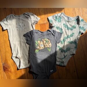 Hello Big World, Leopard And Caterpillar 6-9mo Onesie Bundle